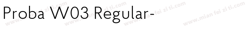 Proba W03 Regular字体转换